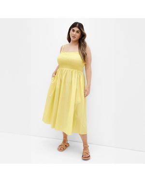 City Chic Plus Size Jolie Midi Dress - Yellow