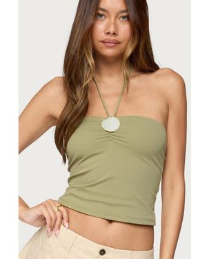 Edikted Ettie Pendant Halter Top - Green