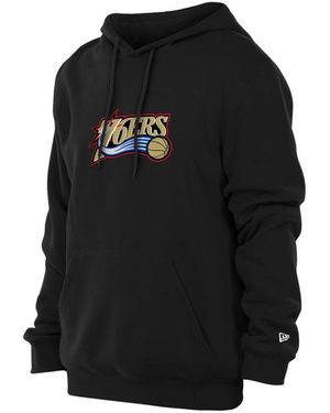 KTZ Philadelphia 76ers Front Back Logo Hoodie - Black
