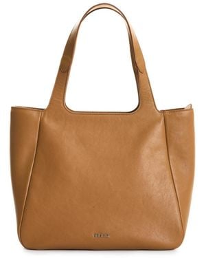 Velez Leather Tote Bag - Brown