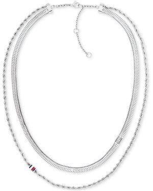 Tommy Hilfiger Layered Collar Necklace - White