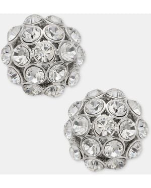 Givenchy Pave Cluster Stud Earrings - Metallic