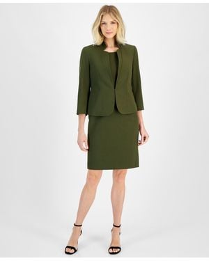 Le Suit Jacket & Empire Sheath Dress Set - Green