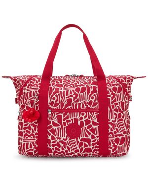Kipling Art Medium Travel Tote Bag - Red