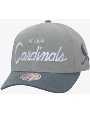 Mitchell & Ness St. Louis Cardinals Thunderstorm Head Coach Pro-crown Adjustable Hat - Gray