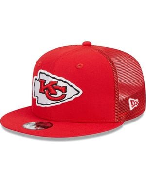 KTZ Big Boys And Girls Kansas City Chiefs Main Trucker 9fifty Snapback Hat - Red