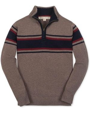 Hope & Henry Little And Big Boys' Organic Long Sleeve Half Zip Sweater - Gray