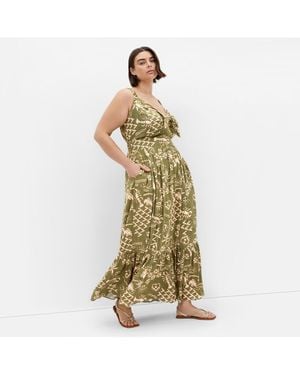 City Chic Plus Size Vacay Maxi Dress - Metallic