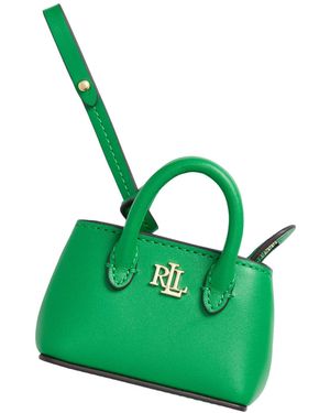 Ralph Lauren Leather Marcy Satchel Charm - Green