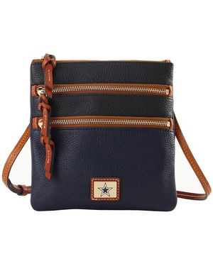 Dooney & Bourke Dallas Cowboys Team Logo Halftime Triple Zip Crossbody Bag - Blue