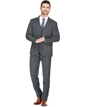 Braveman 3-piece Classic Fit Performance Stretch Suit - Blue