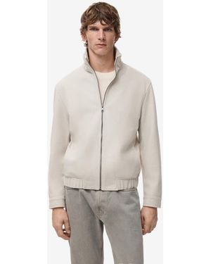 Mango Regular-fit Zip Jacket - Natural