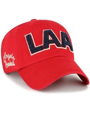 '47 Los Angeles Angels Zoey Clean Up Adjustable Hat - Red