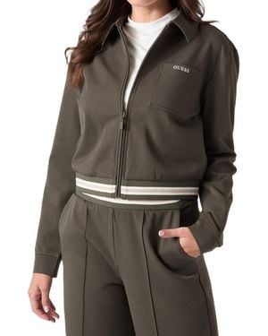 Guess Goliarda Full-zip Cropped High-neck Jacket - Gray