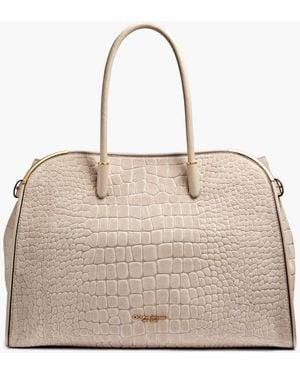 Donna Karan Satin Croco Extra Large Tote Bag - Natural