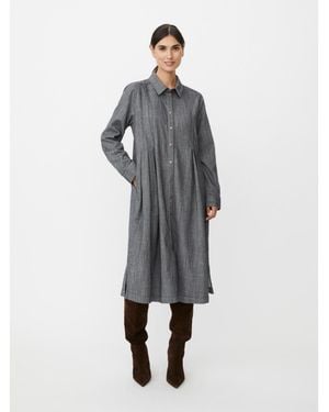 Masai Noveline Long Sleeve Shirt Dress - Gray