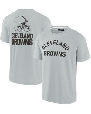 Fanatics And Cleveland Browns Super Soft Short Sleeve T-shirt - Gray