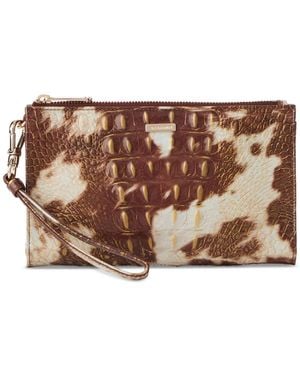 Brahmin Daisy Melbourne Embossed Leather Clutch - Brown