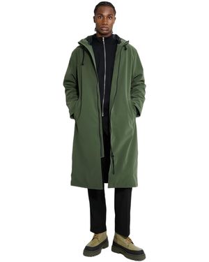 Stutterheim Stockholm Long Matte Winter Coat - Green