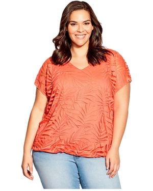 Avenue Elora Burnout Top - Orange