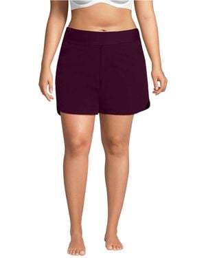 Lands' End Plus Size Sunshade Upf 50 5" Board Shorts - Purple