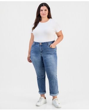 Democracy Plus Size Girlfriend Absolution Straight-leg Jeans - Blue