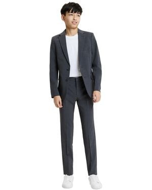 Kenneth Cole Big Boys Slim Fit 2 Piece Stretch Suit - Blue
