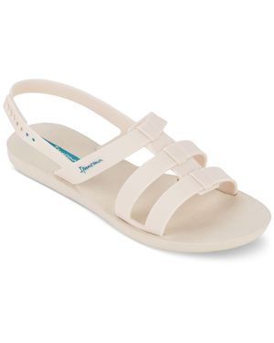 Ipanema Style Slip-on Slingback Fisherman Sandals - White
