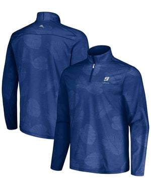 Tommy Bahama Chase Elliott Delray Frond Island Zone Half-zip Jacket - Blue