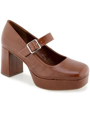 Kenneth Cole Klair Jewels Platform Mary-jane Pumps - Brown