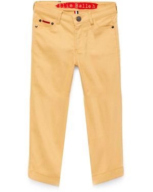 Elie Balleh Big Boys Slim Fit 5 Pocket Twill Pants - Natural