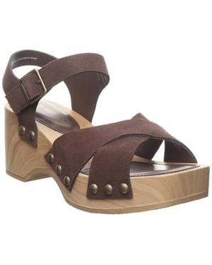 BEARPAW Colette Platform Wedge Sandals - Brown