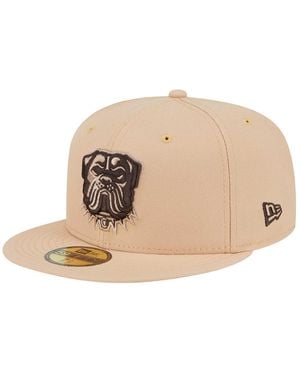 KTZ Cleveland Browns Candied Pecan 59fifty Fitted Hat - Natural