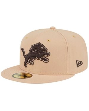 KTZ Detroit Lions Candied Pecan 59fifty Fitted Hat - Natural