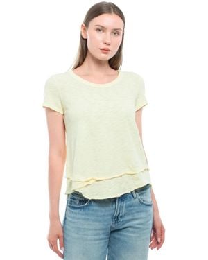Wilt Woemn's Short Sleeve Mock Layer Tee - Green