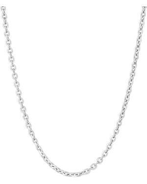 Macy's Tone Sterling Brillantina Chain Necklace - White