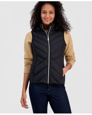 Michael Kors Hooded Puffer Vest - Blue
