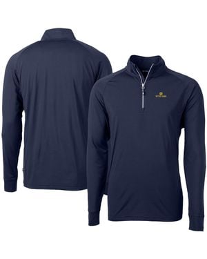 Cutter & Buck Notre Dame Fighting Irish Adapt Knit Quarter-zip Pullover Jacket - Blue