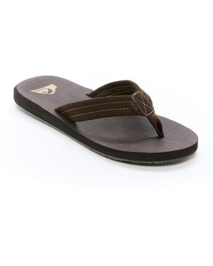 Quiksilver Carver Suede Flip Flops - Black