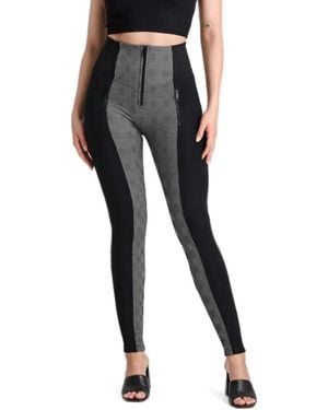 Freddy Mosaic Weave High-rise Sculpting Skinny Pants - Black