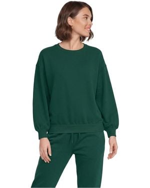 Lands' End Relaxed Serious Sweats Long Sleeve Crewneck Sweatshirt - Green
