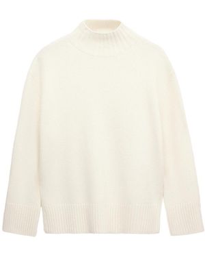 Mango Selection Wool-blend Turtleneck Sweater - White