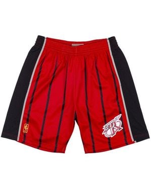 Mitchell & Ness Houston Rockets Reload Collection Swingman Shorts - Red