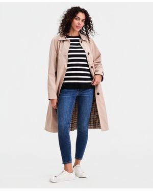 Tommy Hilfiger Single-breasted Raincoat - Blue