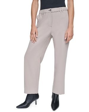 DKNY High-rise Contrast-stitching Tab-pocket Pants - Multicolor