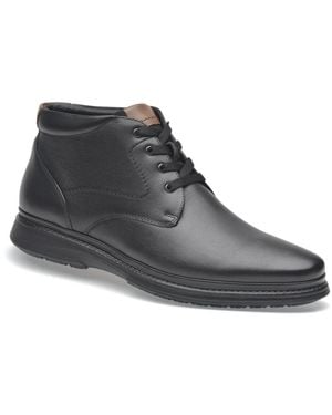 Pazstor Premium Comfort Lambskin Leather Low Ankle Boots - Black