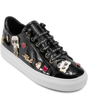 KARL LAGERFELD Cate Pins Lace-up Sneakers - Black