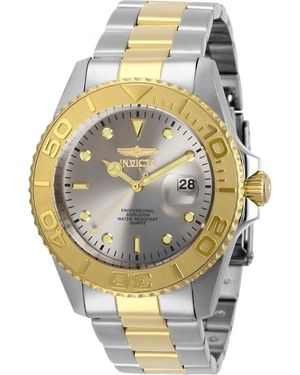 INVICTA WATCH 29950 Pro Diver Quartz 3 Hand Gray Dial Watch - Black
