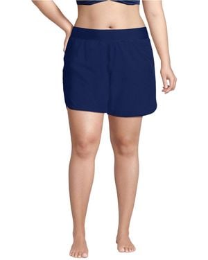 Lands' End Plus Size 5" Board Shorts - Blue