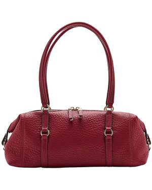 Mango Lottab Faux Leather Metallic Details Shoulder Bag - Red